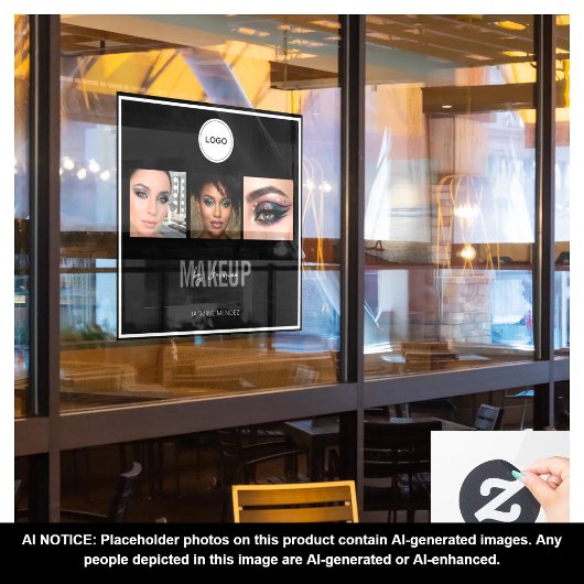 Make-upstudio Elegante Fotocollage Logo  Raamsticker