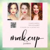 Make-upstudio QR-code fotocollage salon display Raamsticker (Vel 3)