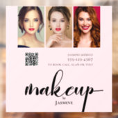 Make-upstudio QR-code fotocollage salon display Raamsticker (Vel 2)
