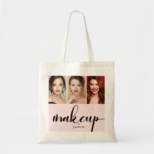 Make-upstudio QR-code fotocollage Salon Tote Bag (Voorkant)