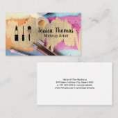 Make-upuitrusting en Poeder Visitekaartje (Voorkant / Achterkant)