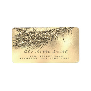 Make-upwimpers Retouradres Gouden naam Lux RSVP Etiket