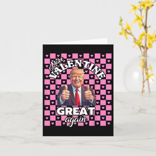 Make Valentijnsdag Great Again beroemd gemaakt doo Kaart (Gele Bloem)