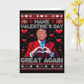 Make Valentine Day Great Again Funny Trump Lovers  Kaart (Gele Bloem)