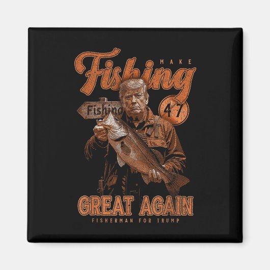 Make Vissen Great Again Funny beroemd gemaakt door Magneet (Voorkant)