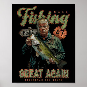 Make Vissen Great Again Funny beroemd gemaakt door Poster