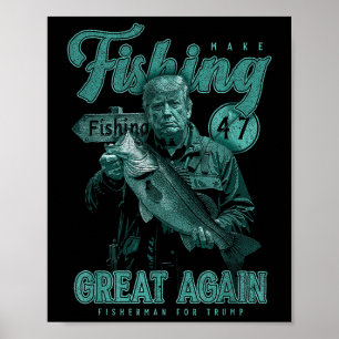 Make Vissen Great Again Funny beroemd gemaakt door Poster