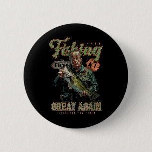 Make Vissen Great Again Funny beroemd gemaakt door Ronde Button 5,7 Cm