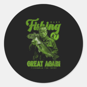 Make Vissen Great Again Funny beroemd gemaakt door Ronde Sticker