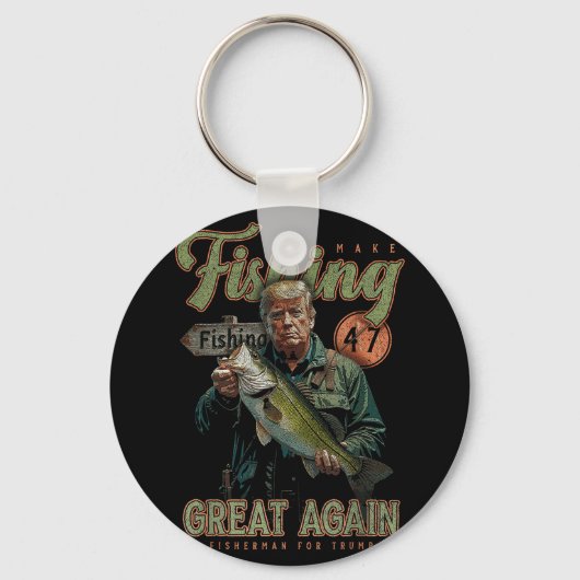 Make Vissen Great Again Funny beroemd gemaakt door Sleutelhanger (Voorkant)
