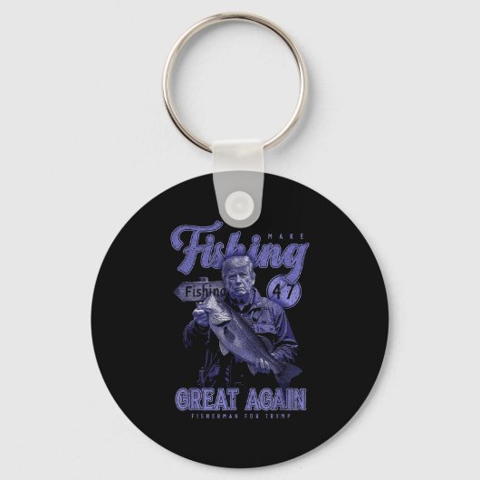 Make Vissen Great Again Funny beroemd gemaakt door Sleutelhanger (Voorkant)