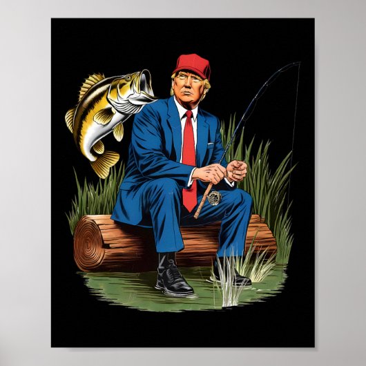 Make Vissen Great Again Funny BYB Gevist Humor T Poster (Voorkant)