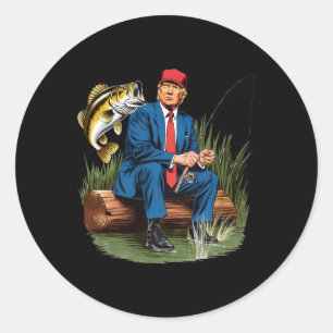 Make Vissen Great Again Funny BYB Gevist Humor T Ronde Sticker