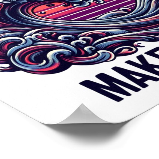 Make Waves Digital Download - Perfect voor DTF Poster (Hoek)