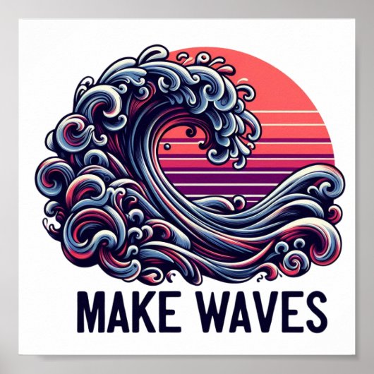 Make Waves Digital Download - Perfect voor DTF Poster (Voorkant)