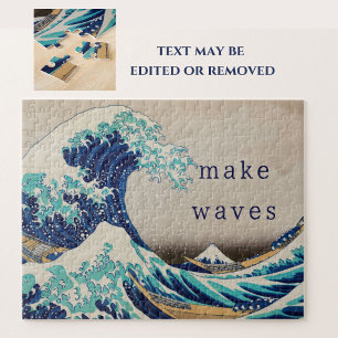 "Make Waves" Hokusai  Japanse kunst Legpuzzel