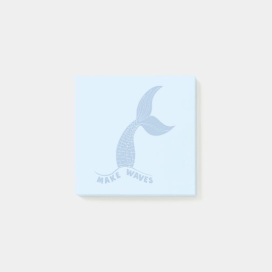 Make Waves Inspirational Blue Sticky Notes (Voorkant)