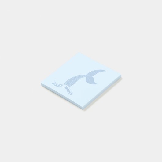 Make Waves Inspirational Blue Sticky Notes (Schuin)