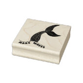 Make Waves Mermaid Tail Inspirational Art Stamp Rubberstempel (Stempel)