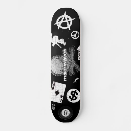 Make Waves Messenger Skateboard (Voorkant)
