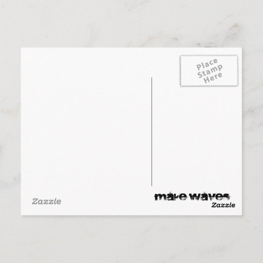 Make Waves Surfer Girl Briefkaart (Achterkant)