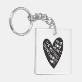 Make your Heart Pretiest thing about you Sleutelhanger (Voorkant Links)