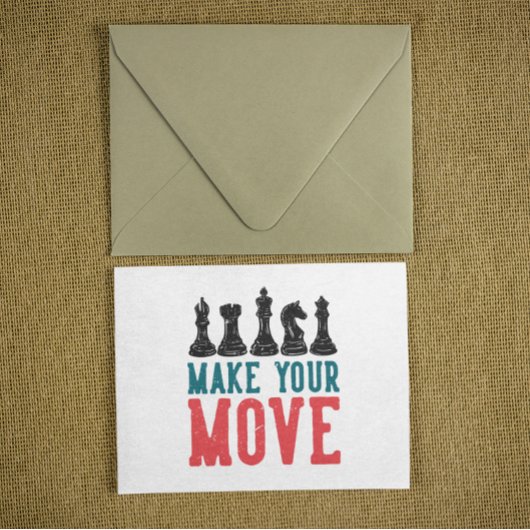 Make your Move Chess Piece Briefkaart