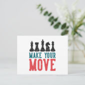 Make your Move Chess Piece Briefkaart (Staand voorkant)
