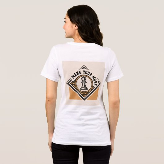 Make Your Move – Chess Piece Design Tri-Blend Shirt (Achterkant volledig)