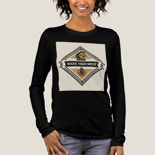 Make Your Move – Chess Piece Design Tri-Blend Shirt (Voorkant)