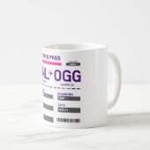 Make Your Own Boarding Pass Mug Koffiemok (Voorkant rechts)