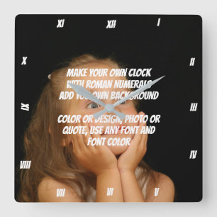 MAKE YOUR OWN CLOCK VIERKANTE KLOK