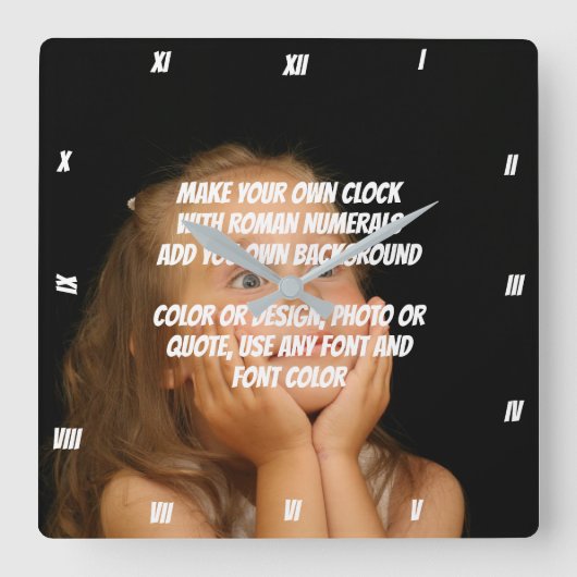MAKE YOUR OWN CLOCK VIERKANTE KLOK (Voorkant)