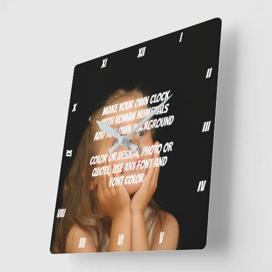 MAKE YOUR OWN CLOCK VIERKANTE KLOK (Hoek)