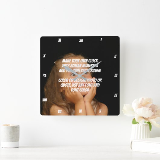 MAKE YOUR OWN CLOCK VIERKANTE KLOK (Huis)