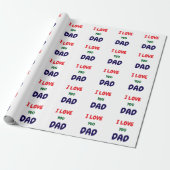 Make your own custom I Love you Dad  Cadeaupapier (Uitgerold)
