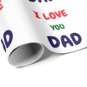 Make your own custom I Love you Dad  Cadeaupapier (Rol Hoek)