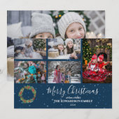 Make your own family collage berries Christmas Feestdagenkaart (Voorkant / Achterkant)