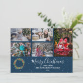 Make your own family collage berries Christmas Feestdagenkaart (Staand voorkant)