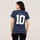 Make Your Own Football Jersey - Name & Number Tee Tri-Blend Shirt (Achterkant volledig)