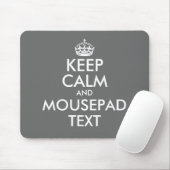 Make your own funny gray keep calm mouse pad muismat (Met muis)