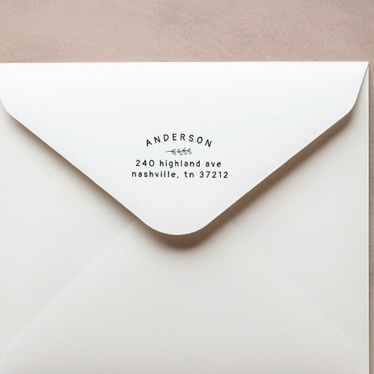 Make Your Own Handwritten Botanical Return Address Rubberstempel