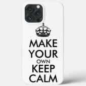 Make your own keep calm - black Case-Mate iPhone case (Achterkant)