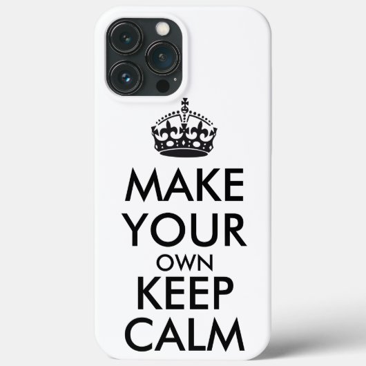 Make your own keep calm - black Case-Mate iPhone case (Achterkant)