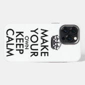 Make your own keep calm - black iPhone hoesje (Achterkant horizontaal)