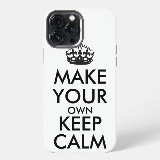 Make your own keep calm - black iPhone hoesje (Achterkant)