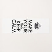 Make your own keep calm - black poster yogamat (Achterkant (horizontaal))