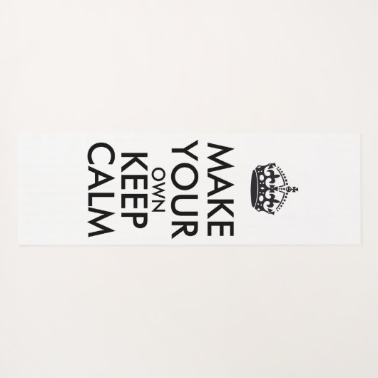 Make your own keep calm - black poster yogamat (Achterkant (horizontaal))
