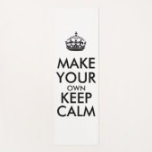 Make your own keep calm - black poster yogamat (Voorkant)