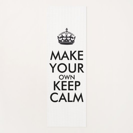 Make your own keep calm - black poster yogamat (Voorkant)